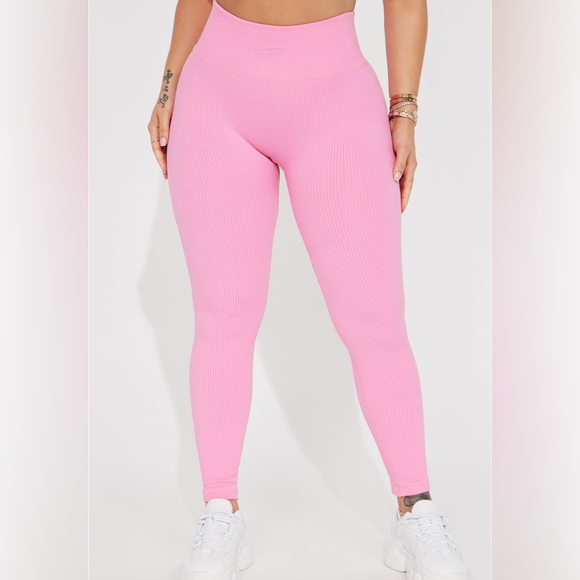 Fashion Nova Pants - Fashion Nova Pink Gym tights